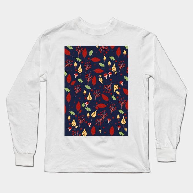 Fall pattern Long Sleeve T-Shirt by nickemporium1